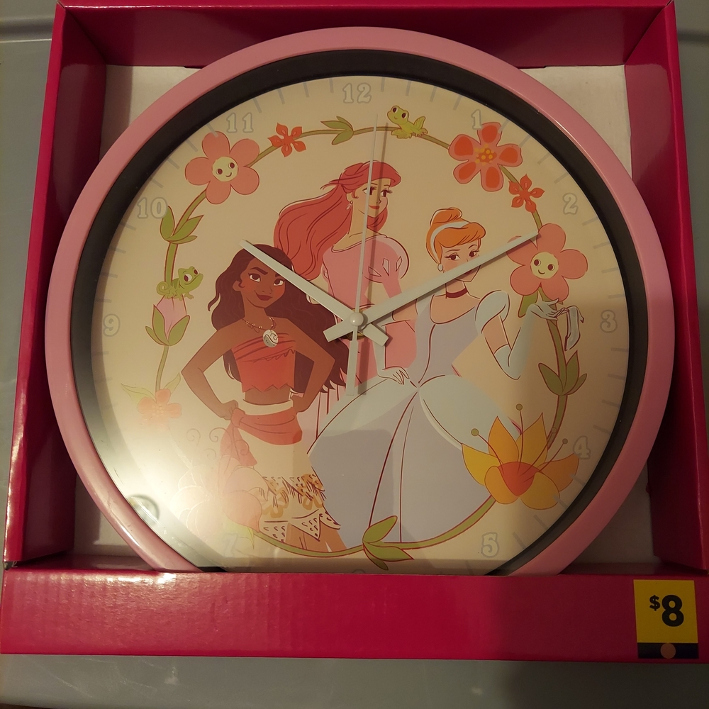 Pink Princess Wall Clock